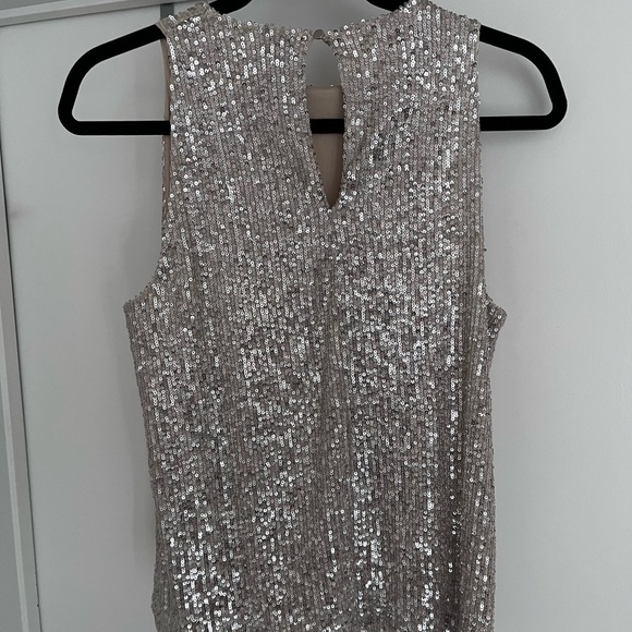 Champagne coloured sequinned sleeveless top - in perfect condition - Picture 4 of 4